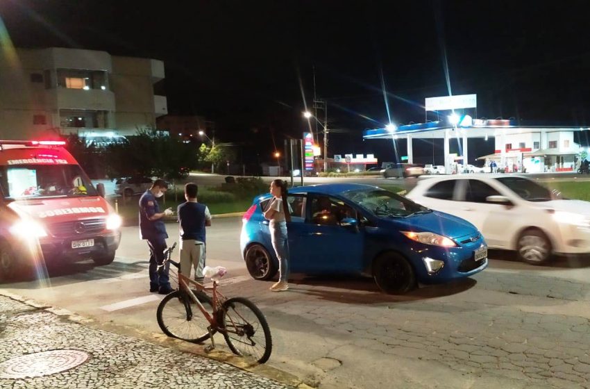  Acidente deixa ciclista ferido