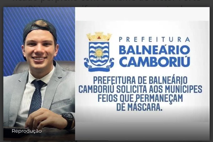  Vereador pede que pessoas feias continuem usando máscara