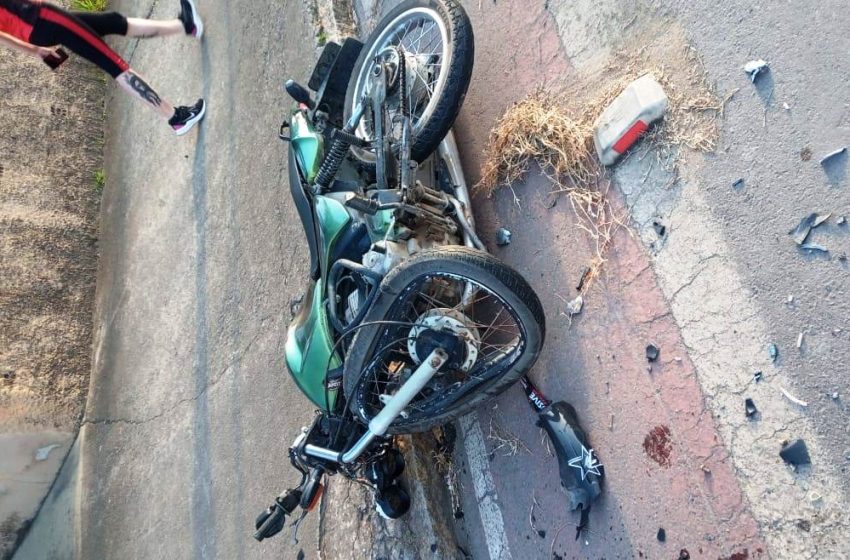  Motociclista ficou ferido em acidente na Wundervald