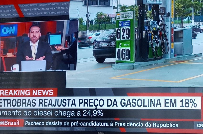  URGENTE – Petrobras reajusta preços da gasolina e diesel para as distribuidoras