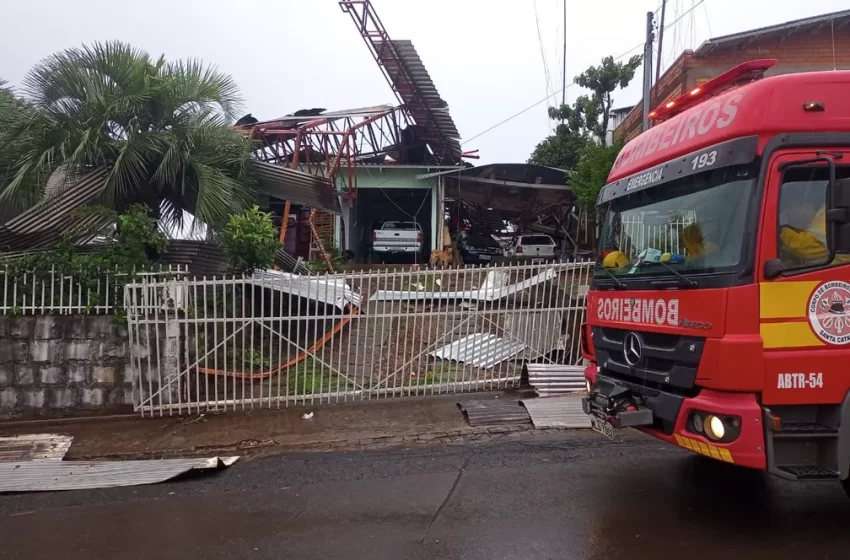  VÍDEO – Temporal em Campos Novos