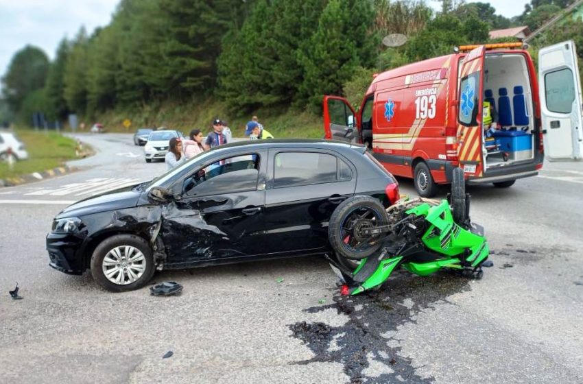  BR-280: Motociclista levado às pressas para Hospital