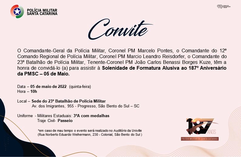 187 anos da Polícia Militar