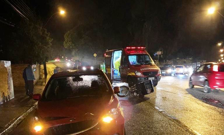 Motociclista ferido em colisão com automóvel