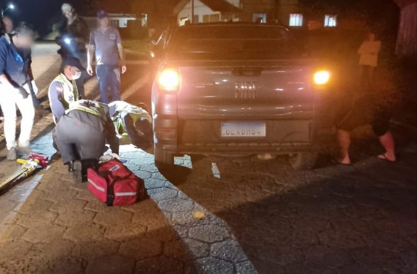  Idosa atropelada sofreu ferimentos graves