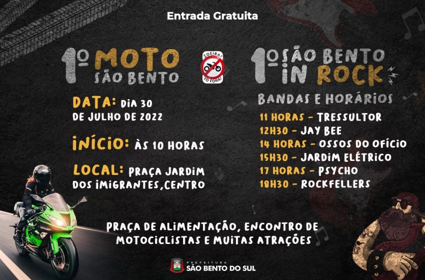  Sábado é dia de motociclismo e rock