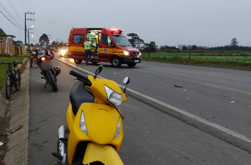  Homem fica gravemente ferido em Acidente entre motos
