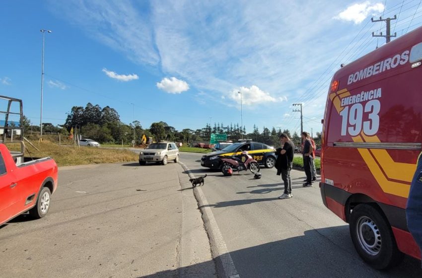  Acidente com moto no bairro Lençol