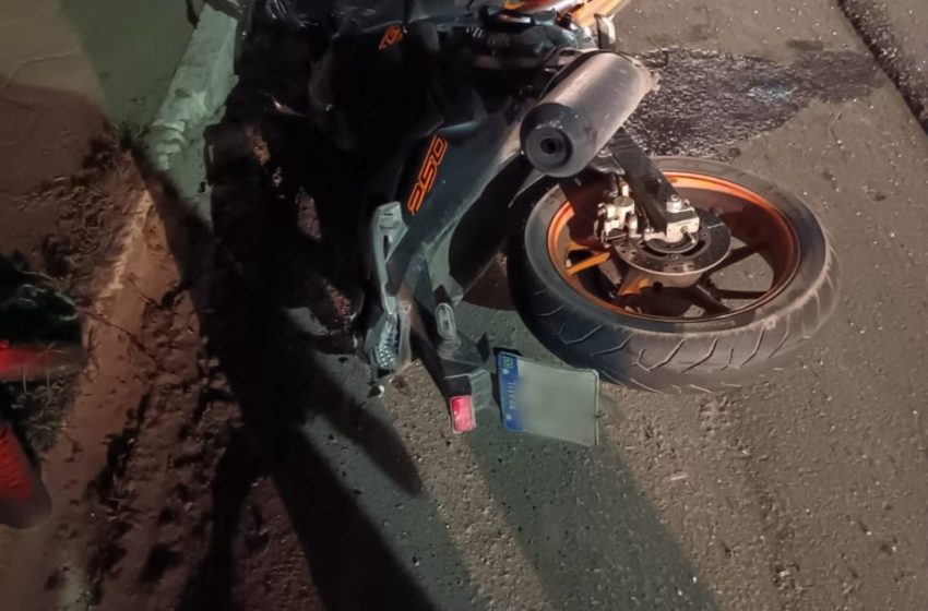  Motociclista ferido gravemente em acidente