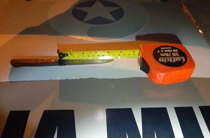  Homem ameaça desafeto com faca em Rio Negrinho