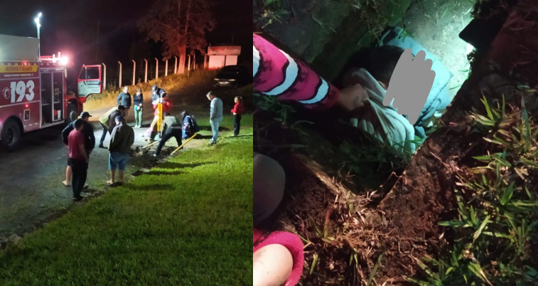  Menino de 5 anos preso em tubulação foi resgatado