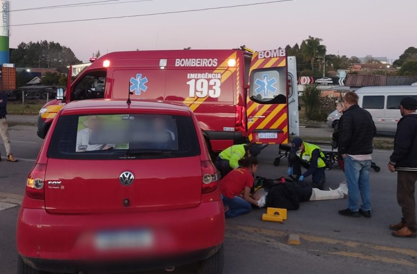  RODOVIA DOS MÓVEIS: Motociclista ferido em acidente