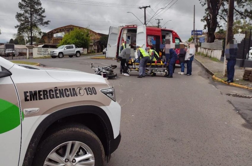  Mulher fica ferida em acidente