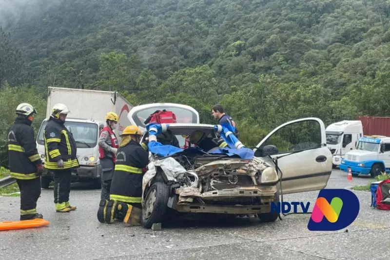  Acidente na Dona Francisca deixa duas pessoas feridas e interdita a Serra