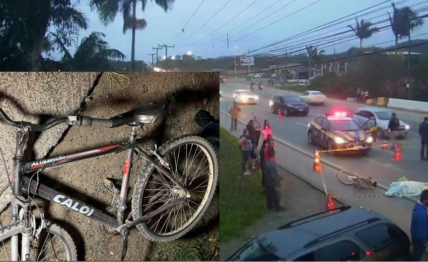  Ciclista morre após ser atropelada por caminhão na BR-280