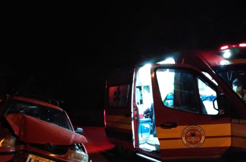  Saída de pista deixa um ferido na madrugada