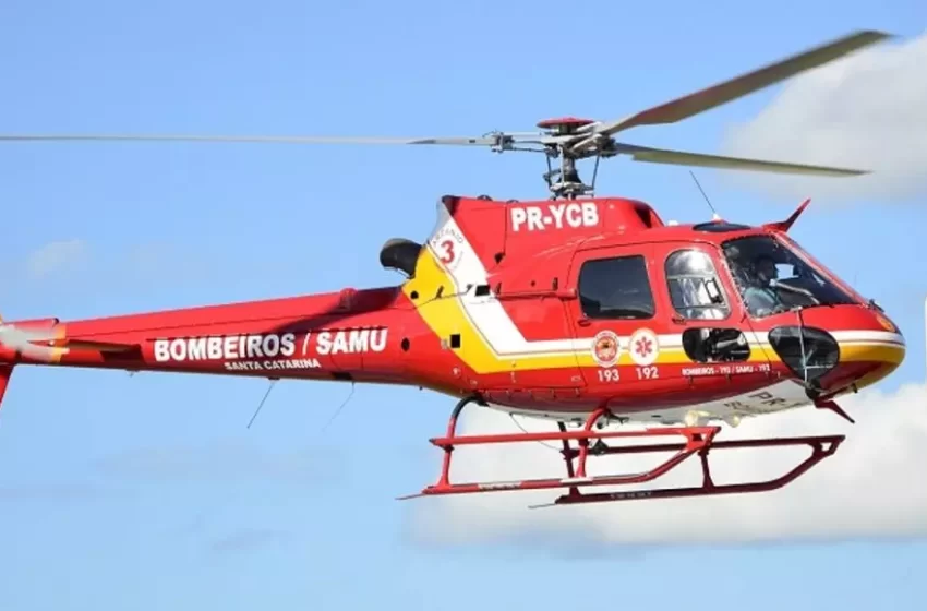  Homem sofre convulsão na rua e é socorrido pelo helicóptero Arcanjo