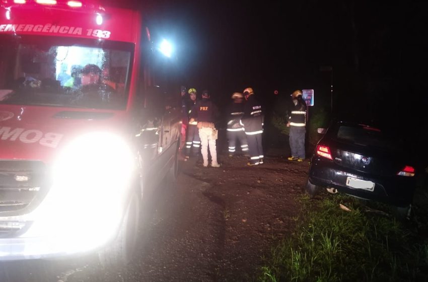  BR-280: Acidente deixa mulher idosa ferida