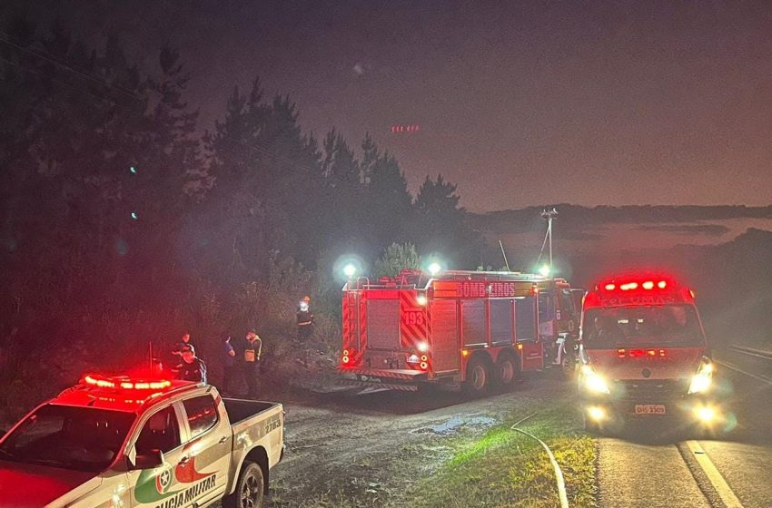  Colisão e princípio de incêndio em veículo