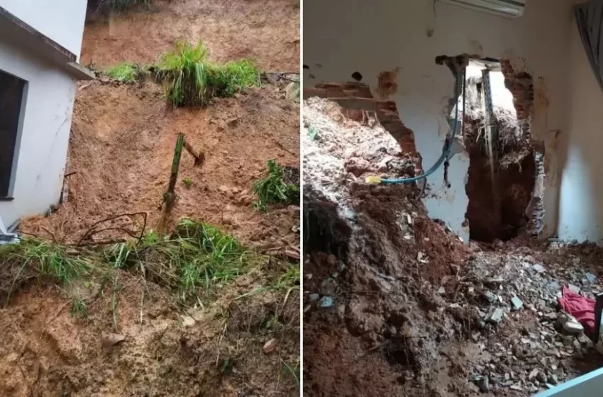  TRAGÉDIA: bombeiros divulgam detalhes do deslizamento de terra que causou a morte de um homem na cidade de Brusque