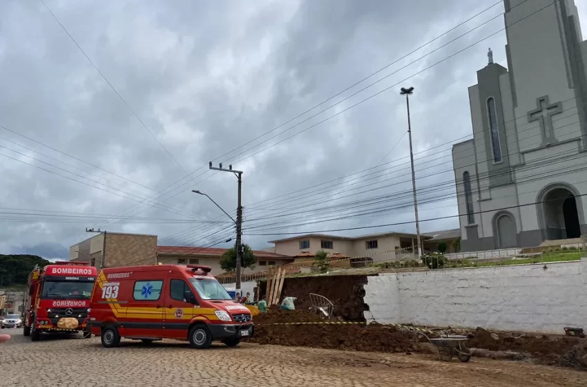  Trabalhador morre soterrado após muro de igreja ceder