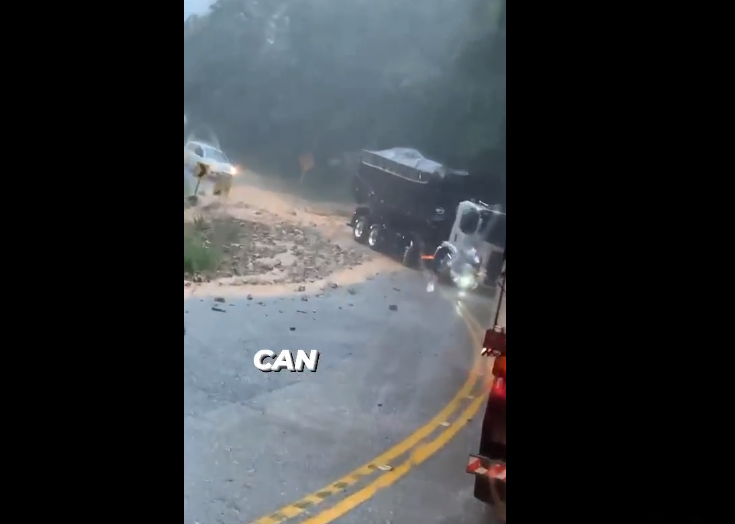  DONA FRANCISCA: deslizamento e pedras na pista