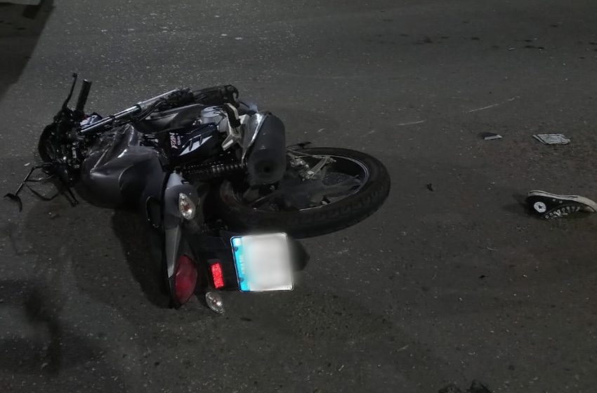  Motociclista ferido gravemente em acidente