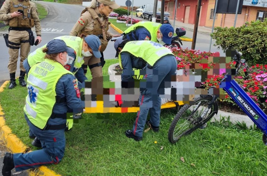  Ciclista se fere em acidente