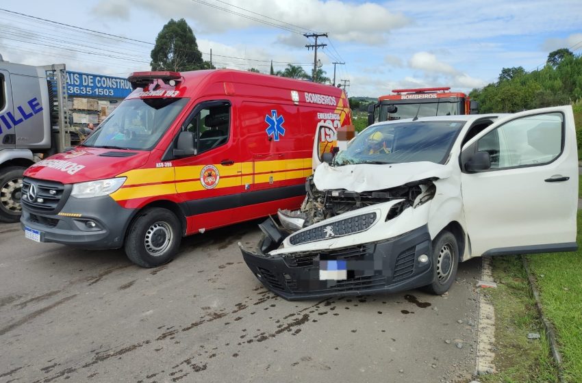  Acidente no bairro Boehmerwald deixa um ferido