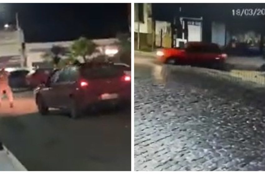  VÍDEO: Carro passa por cima de PM durante fuga de abordagem