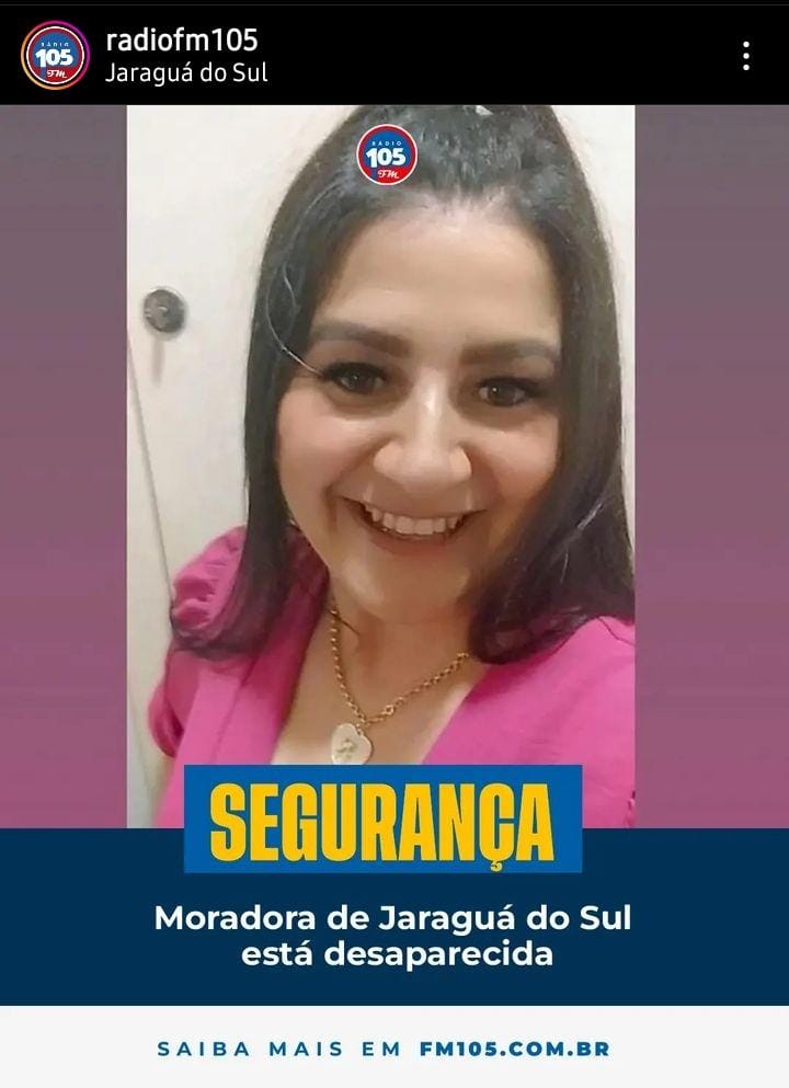 PROCURASE Moradora de Jaraguá do Sul está desaparecida O Jornaleiro