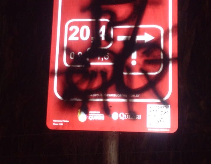  Placas de sinalização do Circuito das Araucárias são vandalizadas