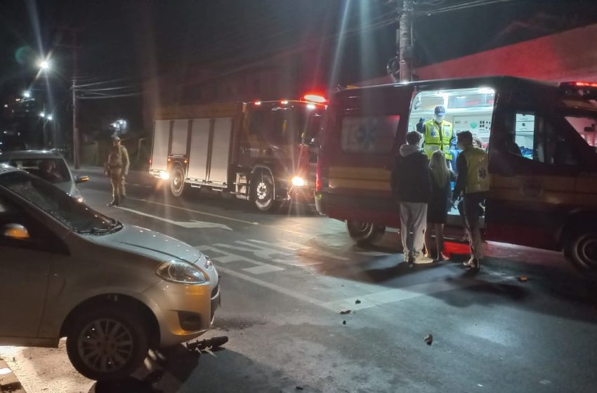  Acidente no bairro Progresso resta em duas pessoas feridas