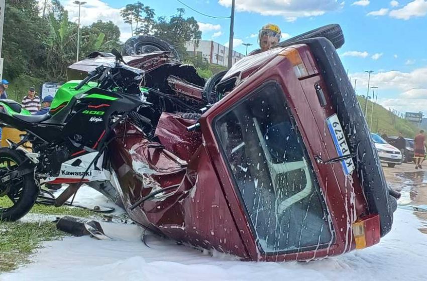  Acidente deixa motociclista gravemente ferido