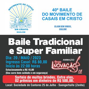  BAILE DAS MÃES: está chegando o dia