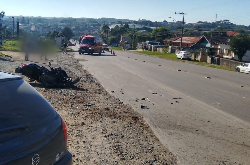  MOTOCICLISTA: Mulher ferida em batida na 280
