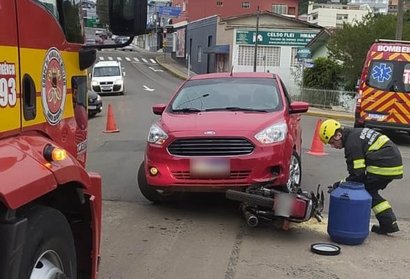  ACIDENTE: Motociclista ficou ferido