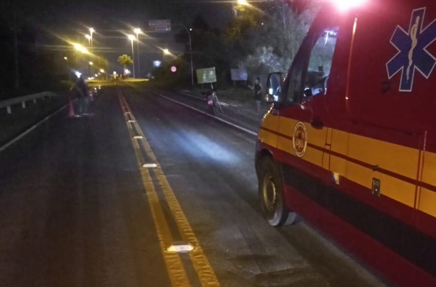 Acidente na SC-418; motorista do veículo se evadiu do local