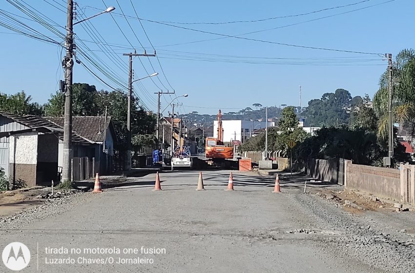  Rua José Rückl está fechada nesta segunda-feira