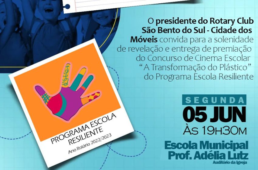  Premiação do concurso ‘Cinema Escolar’ é nesta segunda-feira