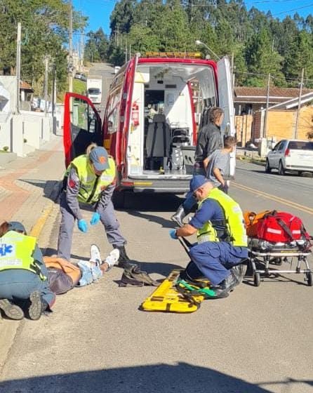  Homem é arremessado cerca de 10 metros em acidente