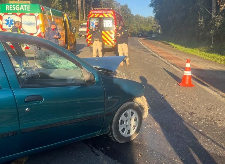  ACIDENTE: Dois são conduzidos ao Hospital e motorista foge