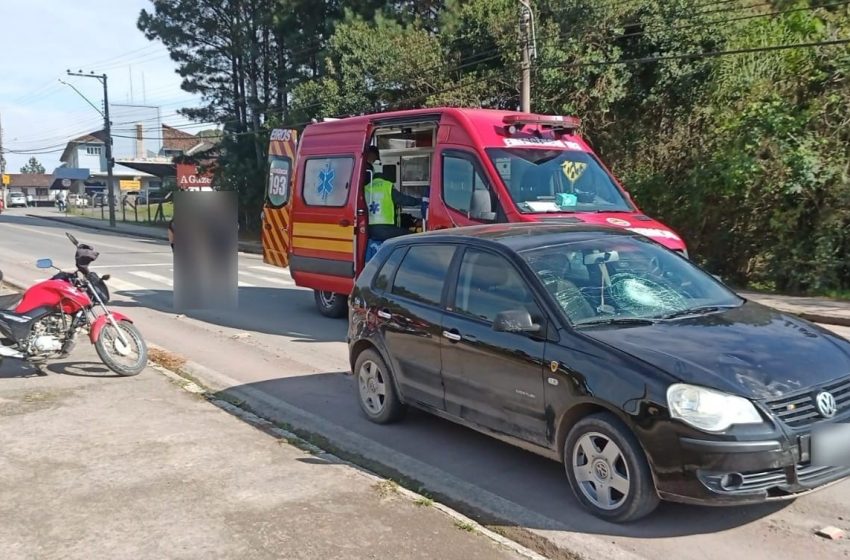  Motociclista ferido em acidente na Wundervald