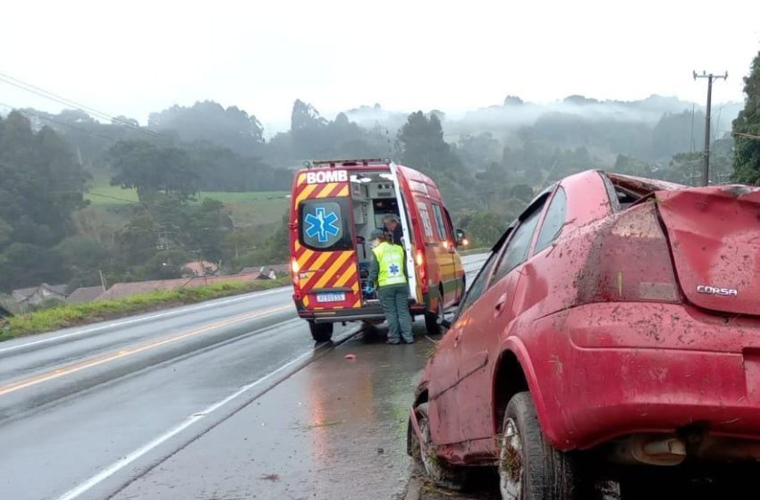  Saída de pista no bairro Brasília deixa um ferido