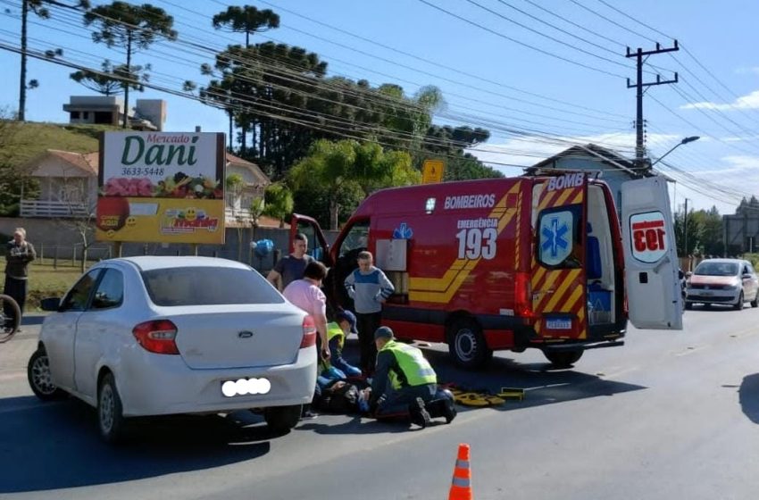  Mulher fica ferida em acidente na Wunderwald