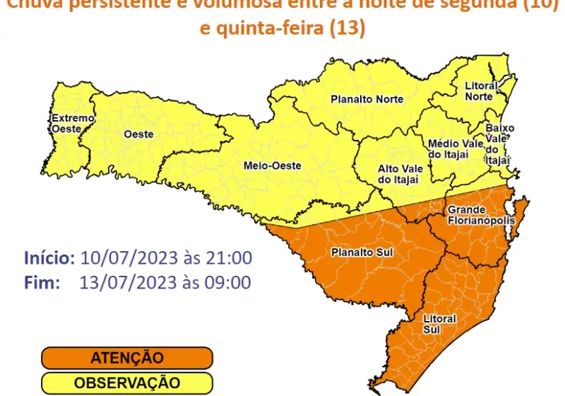  ‘Super El Niño’ deve trazer em 4 dias mais chuva que o previsto para todo o mês em SC
