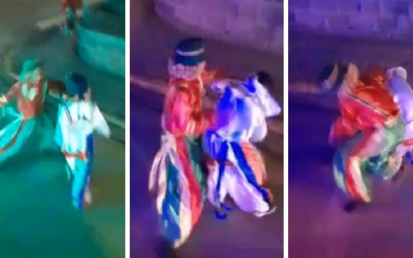  “Patati e Patatá” se pegam no tapa durante apresentação da Carreta da Alegria