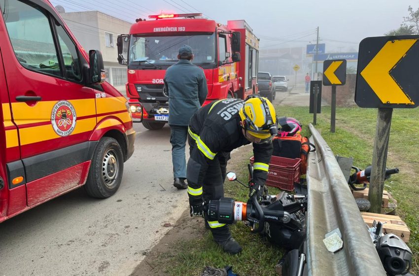  Adolescente ferida em acidente de moto