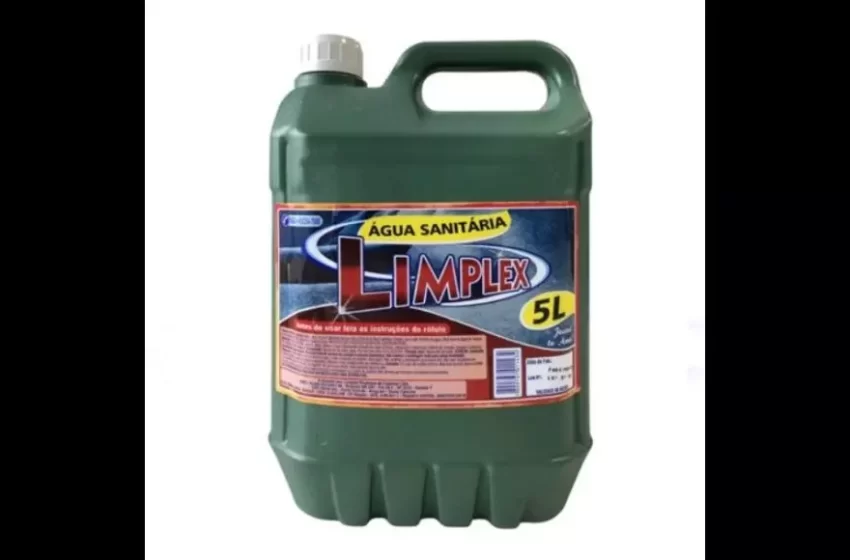  Vigilância Sanitária ordena recolhimento de água sanitária e alvejante produzida em Araquari 