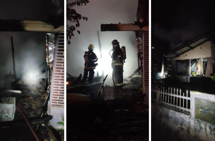  Idosa tem casa destruída por incêndio